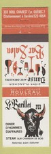 Matchbook Cover - Le Barillet Restaurant Quebec QC