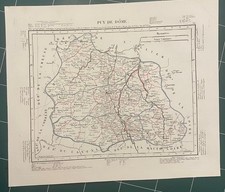 carte geo. ancienne 1832 département de la PUY DE DOME