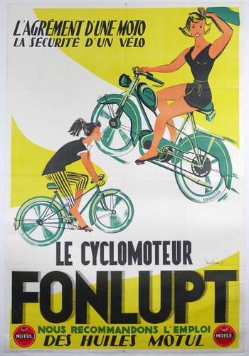 Poster entoilé cyclomoteur - poster,