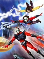 PLAQUE MÉTAL GOLDORAK ACTARUS 30 X 20 CM