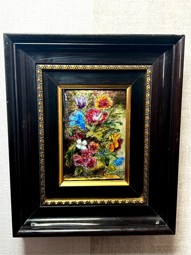 Ancien tableau émaux art de - tableau,