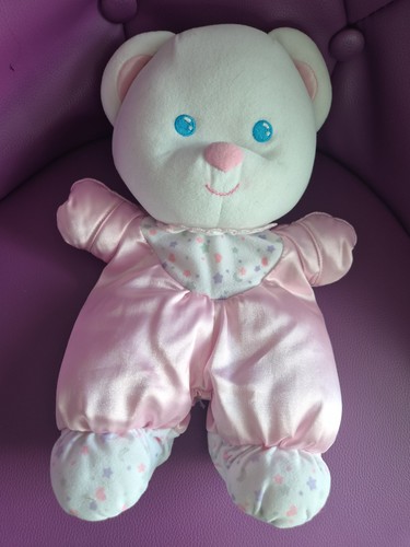 Doudou peluche ours blanc - peluche,