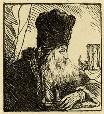 Philosophe au Sablier  Estampe