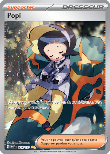 Carte pokémon popi - carte, 227/197