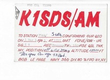 CARTE QSL RADIO AMATEUR  ETATS UNIS
