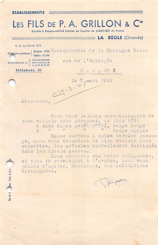 1945 ets les fils - les, p
