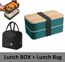 Boîte Bento Lunch Box avec sac à lunch & Couverts pour micro-ondes travail école