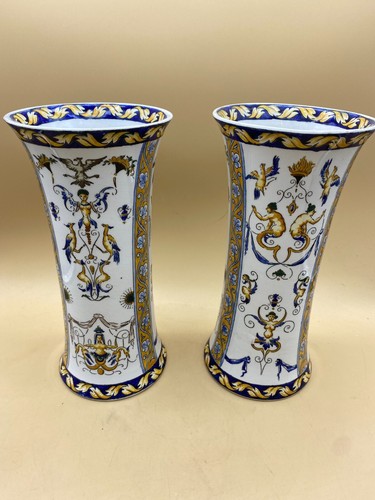 Gien paire vases cornet - vases,