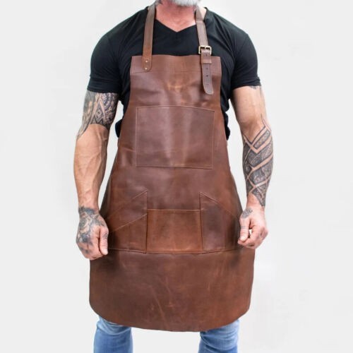 Tablier cuir barbecue - , boucher