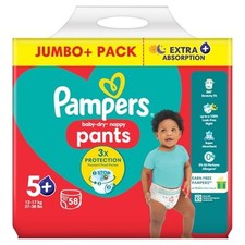 PAMPERS Pantalons Couches À Enfiler Taille 5 Junior 58 Paquet