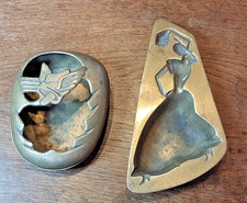 2 anciens Cendriers en laiton