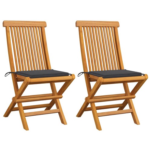 Chaises pliantes avec coussins