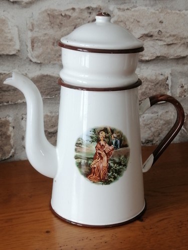 Cafetiere emaillee ancienne - cafetiere,