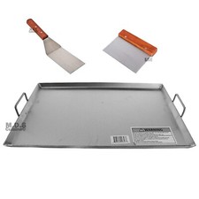 Griddle Flat Top Stainless Steel Grill Plancha Chef Pro Cooking Comal Heavy D...