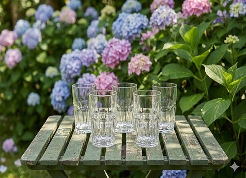 Verres thé cristal - 5, à