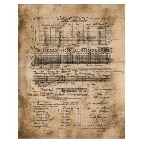 Affiche vintage partition - affiche,