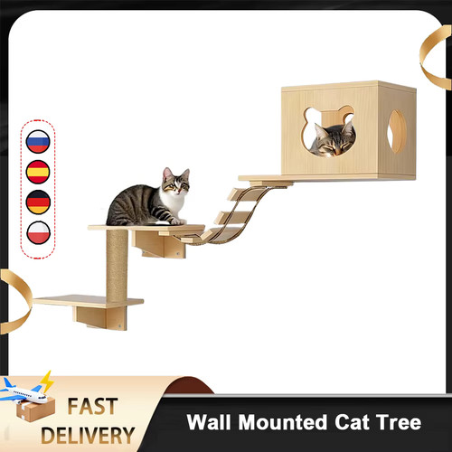 Meuble mural chat - , bois
