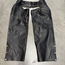 Leather Chaps Mens 3XL Motorcycle Biker Riding Protective Pants