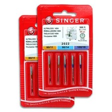 Singer Lot de 2 paquets d’aiguilles Overlock Singer 2022 500R ELx705 pour mac...