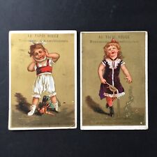 Au Tapis Rouge Paris - 2 Chromos Antique Gold Doll