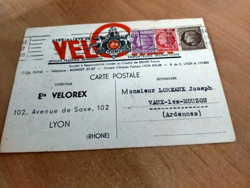 Carte postale 1947 - postale, de