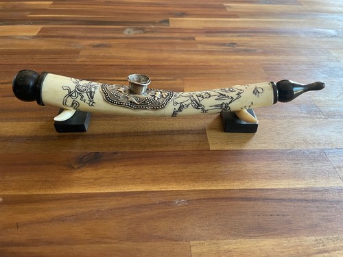 Ancienne pipe bois - os,