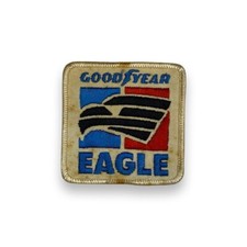 Goodyear Eagle Patch Logo Vintage Red White Blue 2.75"x2.75” Pre-owned