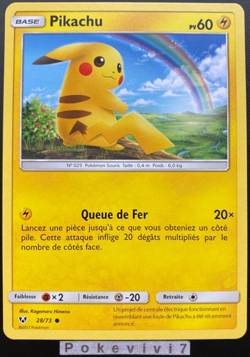 Carte pokemon pikachu 73 - carte,