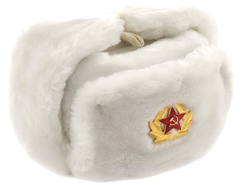 Ouchanka chapka blanche en - -,