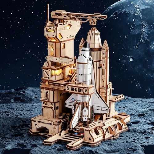 Rokr space shuttle wooden - shuttle, 3d