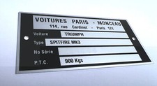 Plaque constructeur TRIUMPH