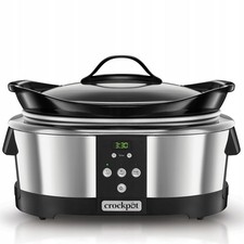 Mijoteuse Crock-Pot P605 Récipient en grès, 5,7 l, noir, 220 W, 3 vitesses