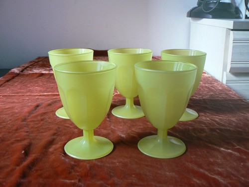 Rare anciens verres pied - rare, 5