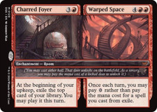 Charred Foyer / Warped Space (0129) - Duskmourn: House of Horror - Mythic Rare