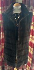 La Maison De La Fausse Fourrure Brown Faux Fur Gilet Womens Small UK10