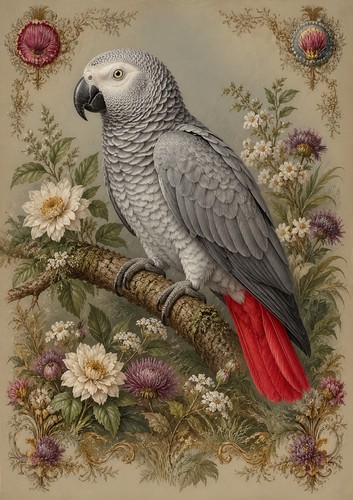 Affiche gris gabon - gabon, queue