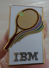 BEAUTIFUL PIN'S SPORT TENNIS RACKET IBM SPONCOR EGF
