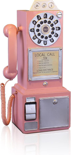 Antique telephone pink - antique,