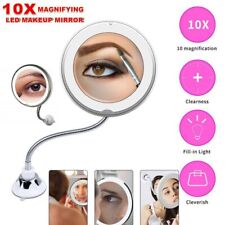 Ventouse 360° Flexible 10x Grossissant LED Lumière Miroir Maquillage Cosmétique