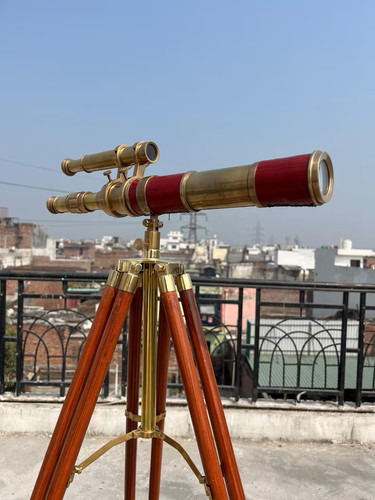Ancien télescope laiton - ancien, en