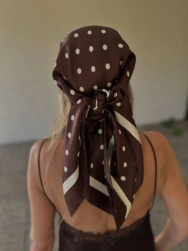 Foulard soie pois femme - soie,