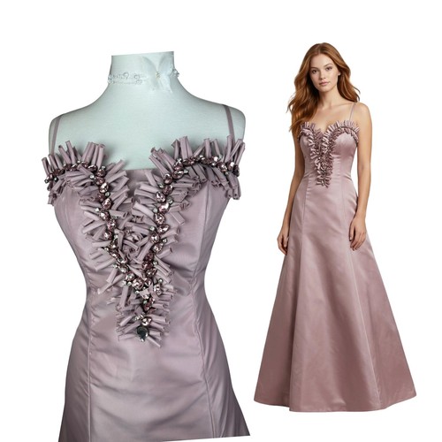 Robe corset vintage satin - vintage,