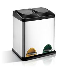 Poubelle Cuisine en Acier 2 x
