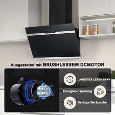 Hotte murale 60 cm Hotte d'aspiration Hotte à tête pivotante Hotte inclinée 