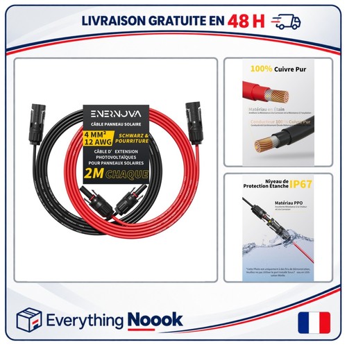 Câble solaire enernova 4mm - câble,