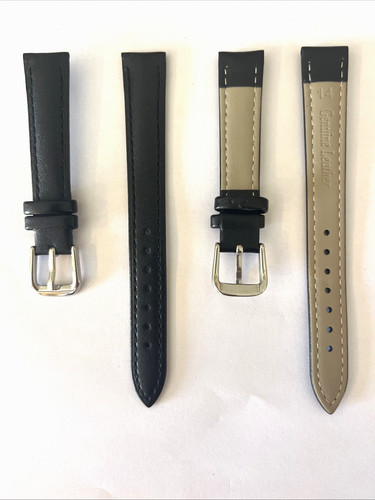 Bracelet montre cuir noir - bracelet,