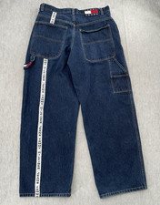 VINTAGE Tommy Hilfiger Pants Adult 32 Blue Jeans Baggy Carpenter Spell Out Mens