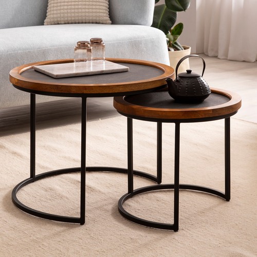 Finebuy tables gigognes - tables, bois