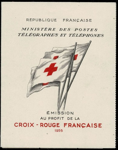 France 1955 croix rouge - france, carnet