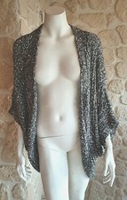 Gilet maille noir et blanc